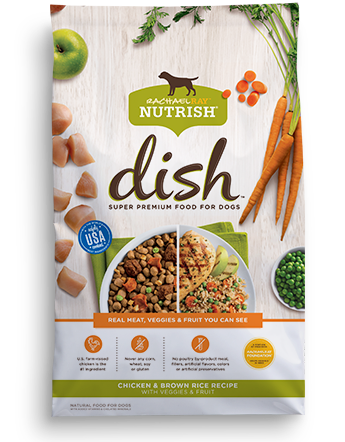 Rachael Ray Nutrish Dish Natural Chicken &amp; Brown Rice Recipe with Veggies &amp; Fruit Dry Dog Food 10.4kg