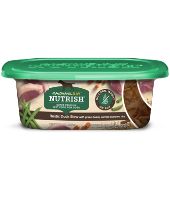 Rachael Ray Nutrish Natural Rustic Duck Stew with Green Beans, Carrots &amp; Brown Rice Natural Case of 8 Wet Dog Food 227g