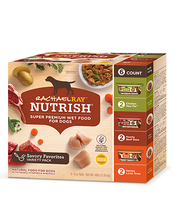 Rachael Ray Nutrish Savory Favorites Natural Variety Pack of 6 Wet Dog Food 227g