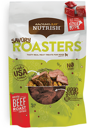 Rachael Ray Nutrish Savory Roasters, Beef Roast Recipe Grain-Free Dog Treats 340g