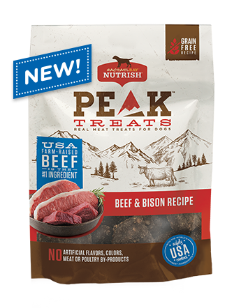 Rachael Ray Nutrish PEAK Beef and Bison Recipe Grain-Free Dog Treats 340g