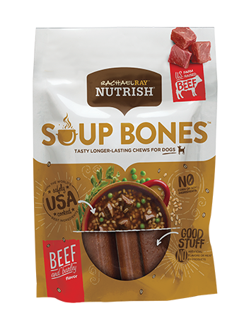 Rachael Ray Nutrish Soup Bones Beef &amp; Barley Flavor Chews Dog Treats 654g