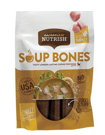 Rachael Ray Nutrish Soup Bones Turkey &amp; Rice Flavor Dog Chew Treats 179g