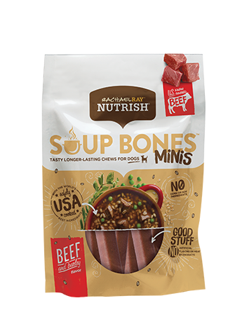 Rachael Ray Nutrish Soup Bones Minis Beef &amp; Barley Flavor Chews Dog Treats 119g