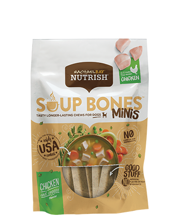 Rachael Ray Nutrish Soup Bones Minis Chicken &amp; Veggies Flavor Dog Chew Treats 119g