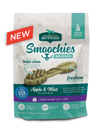 Rachael Ray Nutrish Smoochies Brushes Natural Apple &amp; Mint Flavored Large Dental Dog Treats 1.04kg