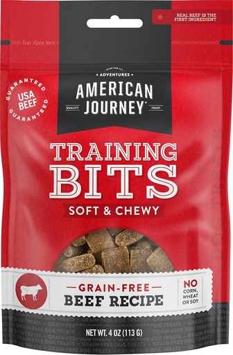 American Journey Beef Recipe Grain-Free Soft &amp; Chewy Training Bits Dog Treats 113g