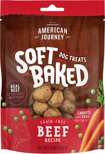 American Journey Beef Recipe Grain-Free Soft-Baked Dog Treats 227g