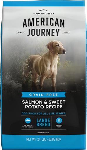 American Journey Large Breed Adult Salmon &amp; Sweet Potato Recipe Grain-Free Dry Dog Food 10.9kg