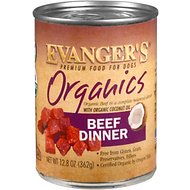 Evanger's Organics Beef Dinner Grain-Free Case of 12 Canned Dog Food 362g