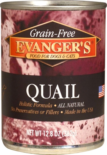 Evanger's Grain-Free Quail Canned Dog &amp; Cat Food 362g