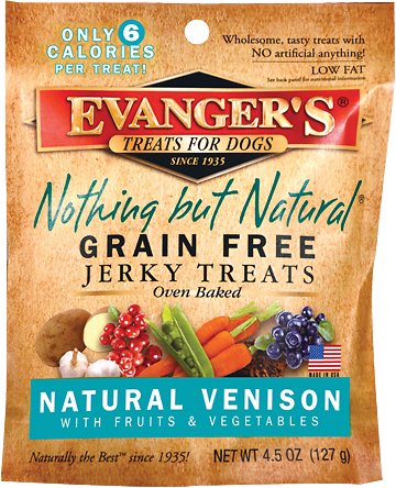 Evanger's Nothing But Natural Venison with Fruits &amp; Vegetables Jerky Dog Treats 127g