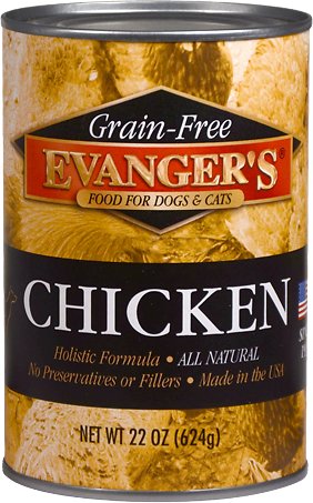 Evanger's Grain-Free Chicken Case of 12 Canned Dog &amp; Cat Food 624g