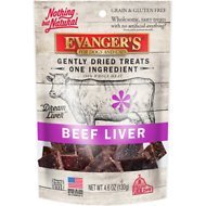 Evanger's Nothing but Natural Beef Liver Gently Dried Dog &amp; Cat Treats 130g