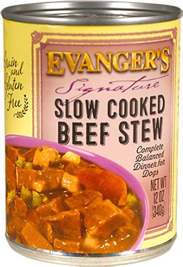 Evanger's Signature Series Slow Cooked Beef Stew Grain-Free Case of 12 Canned Dog Food 340g