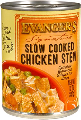 Evanger's Signature Series Slow Cooked Chicken Stew Grain-Free Case of 12 Canned Dog Food 340g