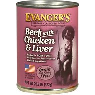 Evanger's Beef, Chicken, &amp; Liver Gluten-Free Case of 12 Wet Dog Food 572g