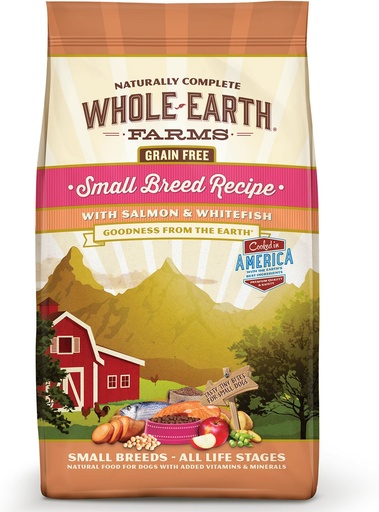 Whole Earth Farms Small Breed Grain-Free Salmon &amp; Whitefish Dry Dog Food 5.4kg