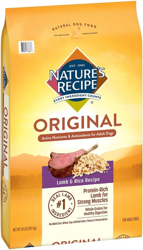 Nature's Recipe Adult Lamb &amp; Rice Recipe Dry Dog Food 10.9kg