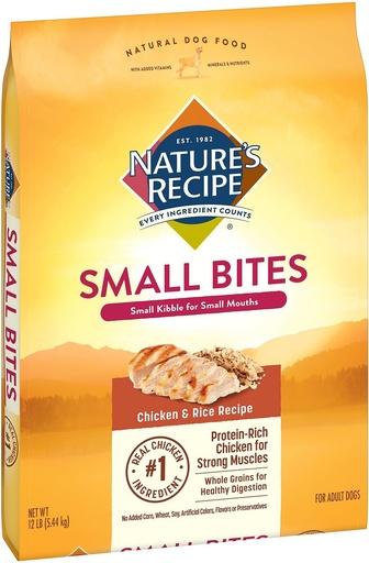 Nature's Recipe Small Bites Chicken &amp; Rice Recipe Dry Dog Food 5.44kg