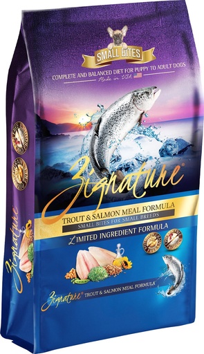 Zignature Small Bites Grain-Free Trout &amp; Salmon Meal Dry Dog Food 5.7kg
