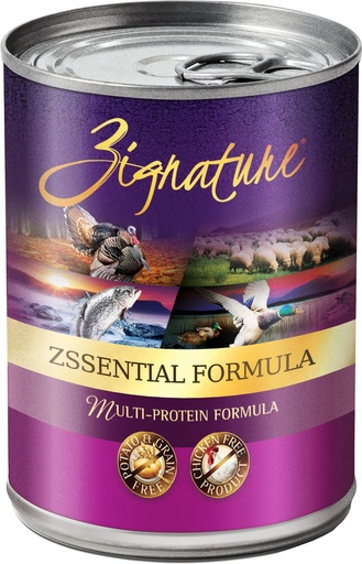 Zignature Zssential Multi-Protein Formula Grain-Free Case of 12 Canned Dog Food 368g