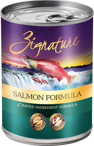 Zignature Salmon Limited Ingredient Formula Grain-Free Case of 12 Canned Dog Food 368g