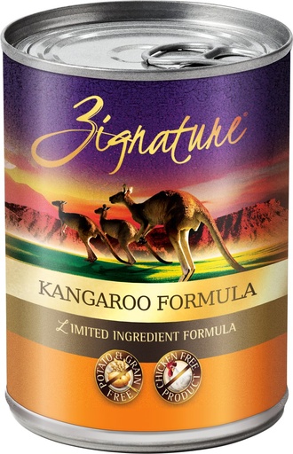 Zignature Kangaroo Limited Ingredient Formula Grain-Free Case of 12 Canned Dog Food 368g