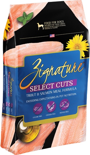 Zignature Select Cuts Trout &amp; Salmon Meal Formula Dry Dog Food 11.3kg
