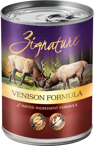 Zignature Venison Limited Ingredient Formula Grain-Free Case of 12 Canned Dog Food 368g