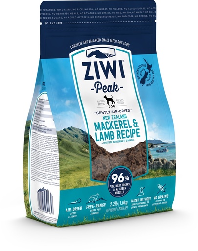 Ziwi Peak Mackerel &amp; Lamb Grain-Free Air-Dried Dog Food 1kg
