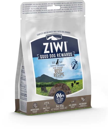 Ziwi Good Dog Rewards Air-Dried Beef Dog Treats 85g