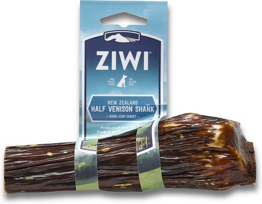 Ziwi Peak Oral Health Deer Shank Bone Dog Chew Half Bone