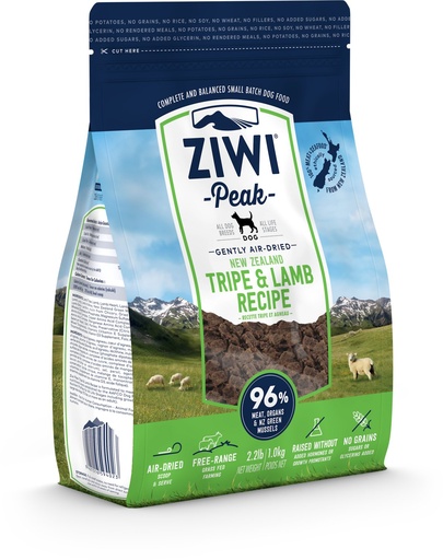 Ziwi Peak Tripe &amp; Lamb Grain-Free Air-Dried Dog Food 1kg