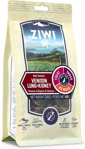 Ziwi Vension Lung &amp; Kidney Dog Treats 60g