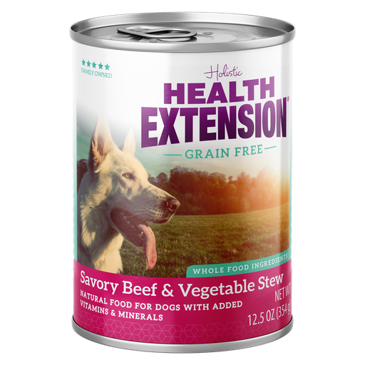 Health Extension Grain-Free Savory Beef Stew Case of 12 Canned Dog Food 354g