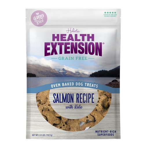 Health Extension Grain-Free Oven Baked Salmon Recipe with Kale Dog Treats 1kg