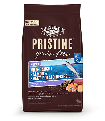 Castor &amp; Pollux Pristine Wild Caught Salmon &amp; Sweet Potato Recipe Grain-Free Puppy Dry Dog Food 1.8kg