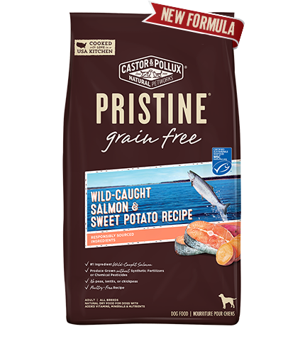 Castor &amp; Pollux PRISTINE Grain-Free Wild-Caught Salmon &amp; Sweet Potato Recipe Dry Dog Food 8.2kg