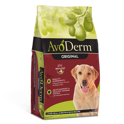 AvoDerm Original Lamb Meal &amp; Brown Rice Recipe Adult Dry Dog Food 11.8kg