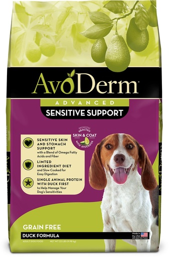 AvoDerm Natural Grain-Free Sensitive Support Duck Recipe Adult Dry Dog Food 10kg