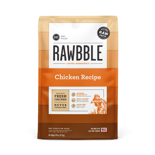 BIXBI RAWBBLE Fresh Chicken Recipe Limited Ingredient Grain-Free Dry Dog Food 10.9kg