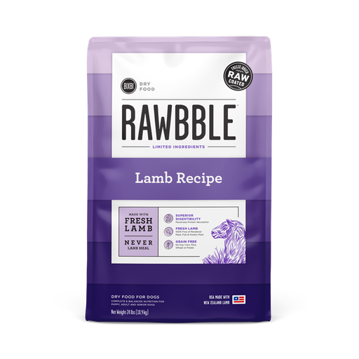 BIXBI RAWBBLE Fresh Lamb Recipe Limited Ingredient Grain-Free Dry Dog Food 10.9kg