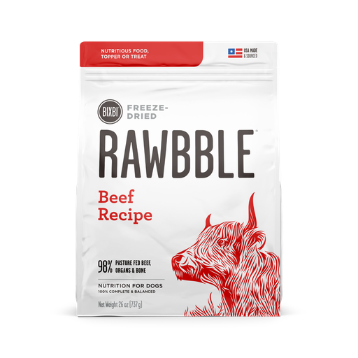 BIXBI Rawbble Beef Recipe Grain-Free Freeze-Dried Dog Food 737g