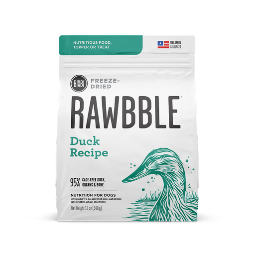 BIXBI Rawbble Duck Recipe Grain-Free Freeze-Dried Dog Food 737g