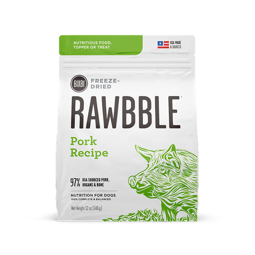 BIXBI Rawbble Pork Recipe Grain-Free Freeze-Dried Dog Food 737g