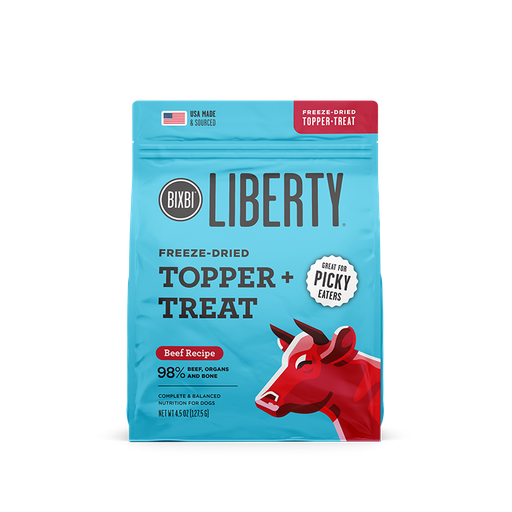 BIXBI LIBERTY BEEF RECIPE FREEZE DRIED DOG TOPPER + TREAT 127g