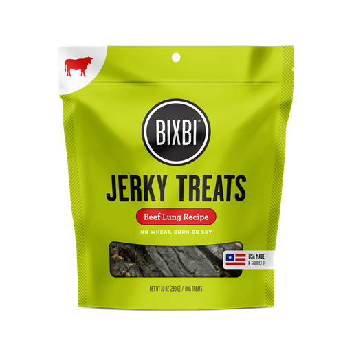 BIXBI Jerky Treats Beef Lung Recipe Dog Treats 280g