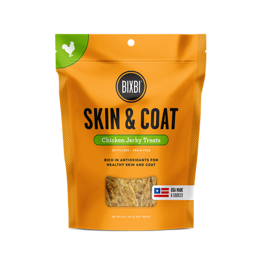 BIXBI Skin &amp; Coat Chicken Jerky Dog Treats 340g