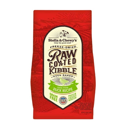 STELLA &amp; CHEWY'S RAW COATED KIBBLE CAGE-FREE DUCK DRY DOG FOOD 10kg